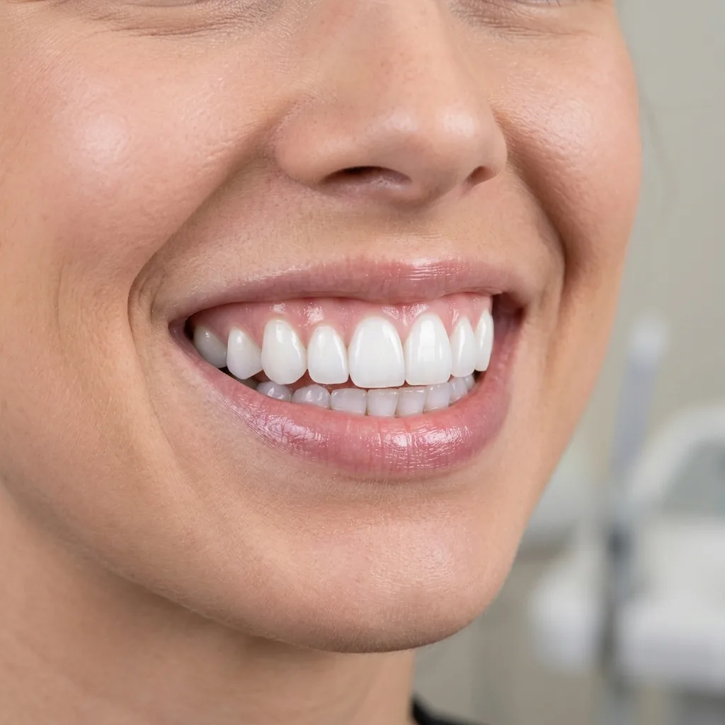 Sourire parfait après blanchiment et facettes à Agadir